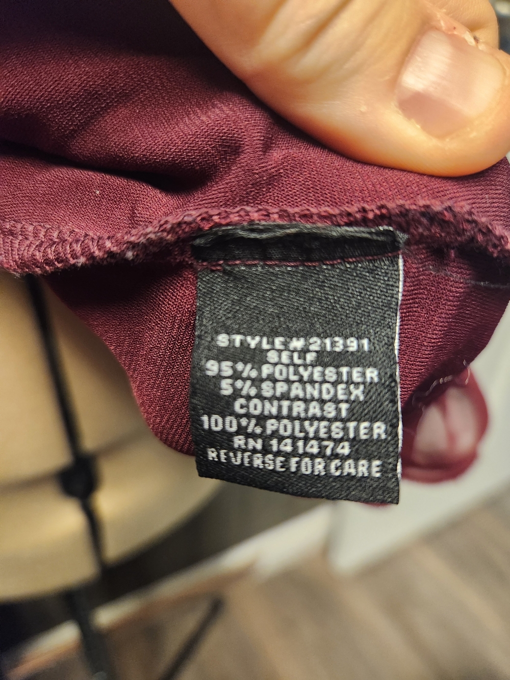 Women's Wine Asymmetrical Layered Top - Picture 9 of 12
